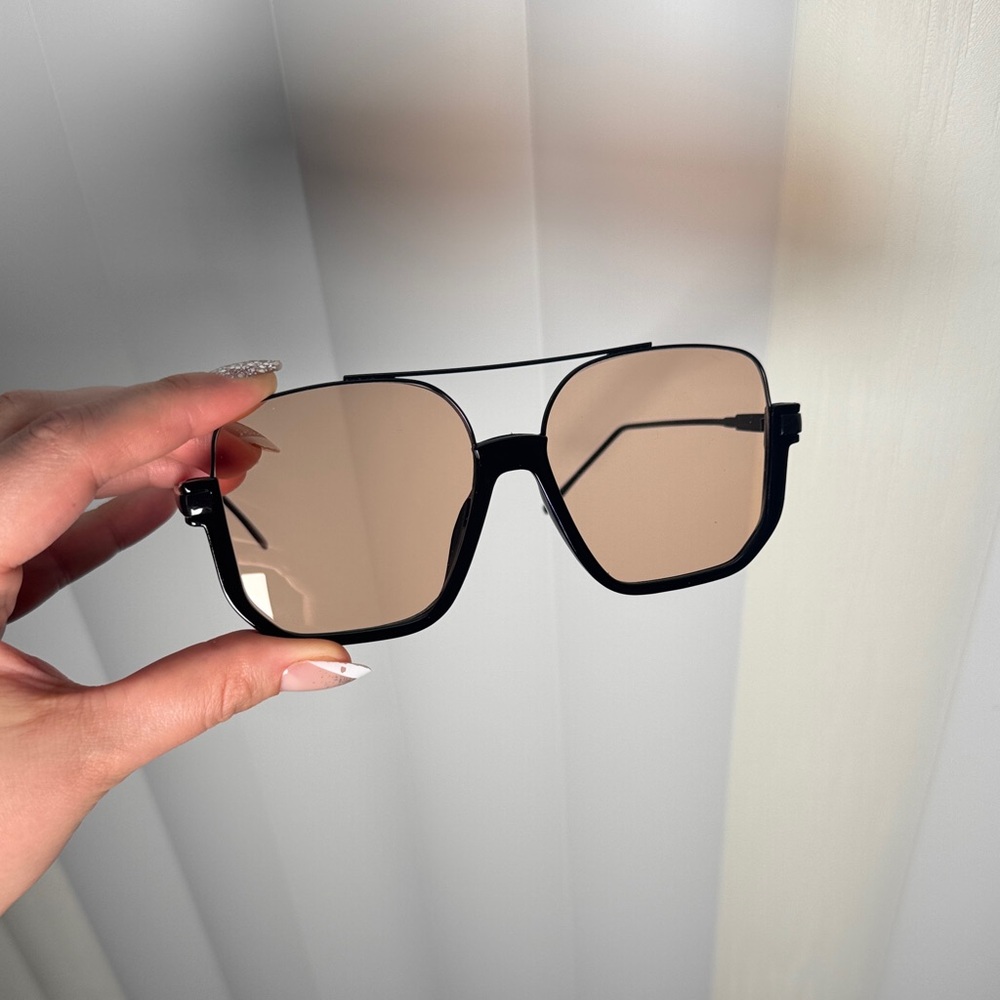 Black Frame Women's Sunglasses with Brown Lenses